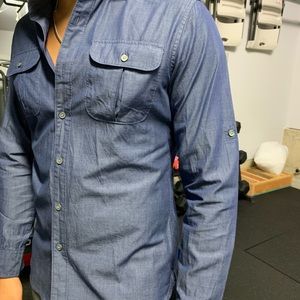 Apt.9 Blue Button-Up Dress Shirt